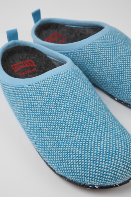 Camper AU Wabi Blue Wool And Viscose Slippers For Women New Arrivals