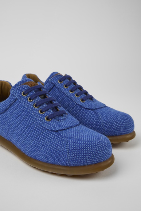 Pelotas Blue Wool Viscose And Leather Shoes For Men Exclusive Camper AU