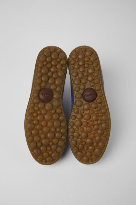 Pelotas Blue Wool Viscose And Leather Shoes For Men Exclusive Camper AU