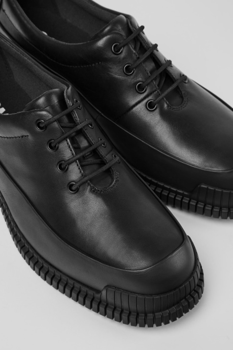 Design Pix Black Leather Lace-Up Shoes Camper AU