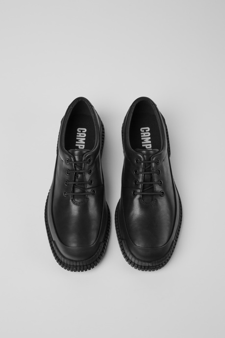 Design Pix Black Leather Lace-Up Shoes Camper AU