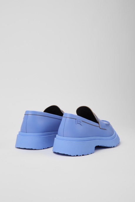 Camper AU Walden Blue Leather Loafers For Men New Arrivals