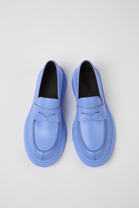 Camper AU Walden Blue Leather Loafers For Men New Arrivals