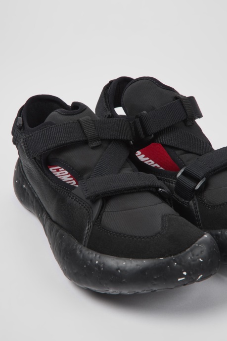 Camper AU Peu Stadium Black Semi-Open Sneakers For Men New Arrivals