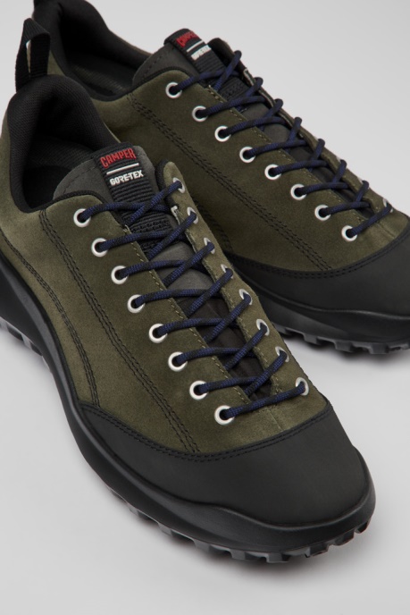 Camper AU Crclr Gore-Tex Green Nubuck And Textile Sneakers For Men New Arrivals