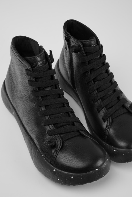 Exclusive Camper AU Peu Stadium Black Leather Ankle Boots For Men