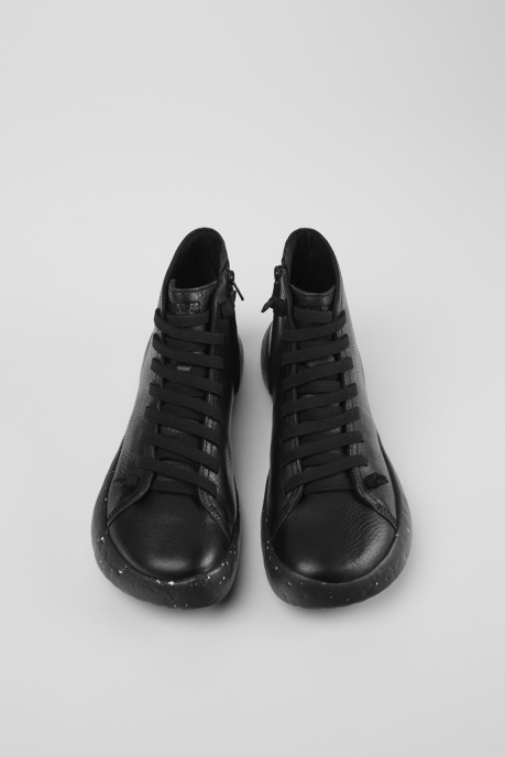 Exclusive Camper AU Peu Stadium Black Leather Ankle Boots For Men