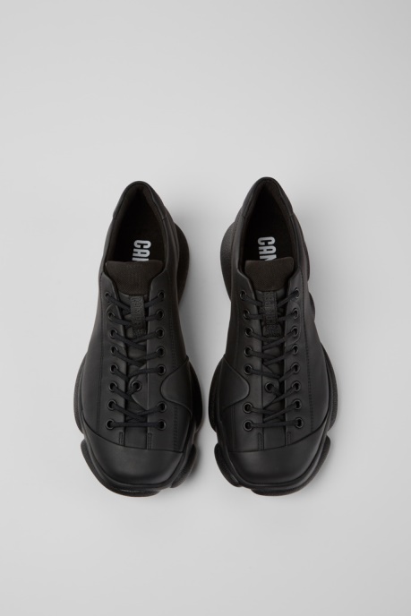 Camper AU Karst Black Leather Shoes For Men New Arrivals