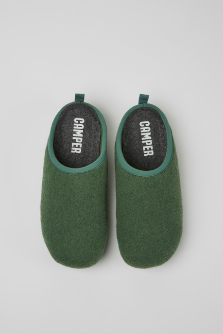 Wabi Green Wool Slippers For Men Camper AU New Arrivals
