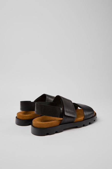 Brutus Sandal Black Leather Sandals For Men Exclusive Camper AU